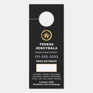 Aviso De Porta Sinal de QR de cotação de construção residencial p