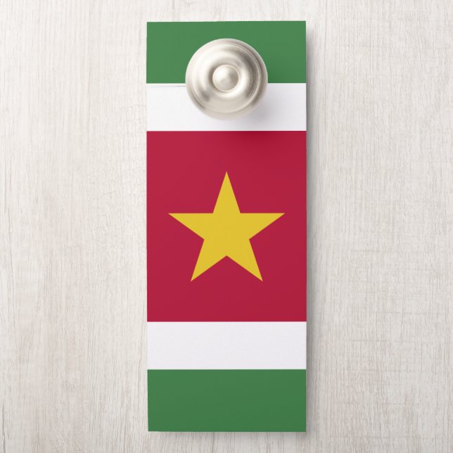 Aviso De Porta Sinalizador Suriname (Na maçaneta)