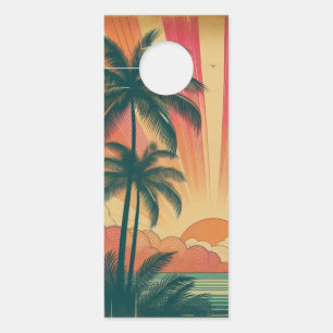 Aviso De Porta Sol retrô/vintage tropical/havaiano