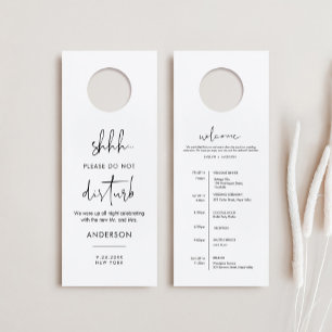 Aviso De Porta STELLA Wedding Não Incomodar Carta De Boas-Vindas