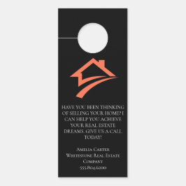 Aviso De Porta Stylish Unique Black Real Estate Agent