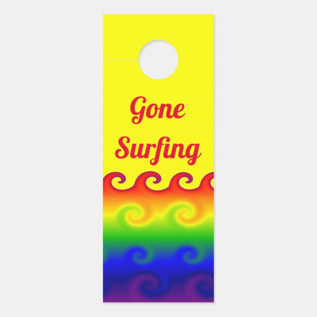 Aviso De Porta Surfar/Nadar (Frente)