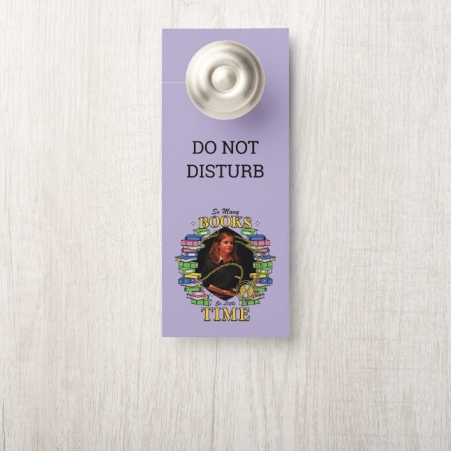 Aviso De Porta Tantos Livros, Tão Pouco Tempo (Na maçaneta)