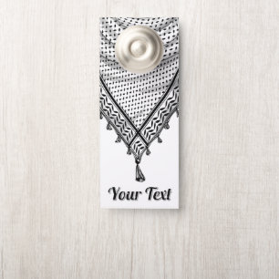 Aviso De Porta Tecido Tradicional do Keffiyeh Scarf Palestino