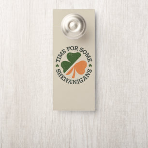 Aviso De Porta Tempos de St. Patrick para algumas travessuras Tre