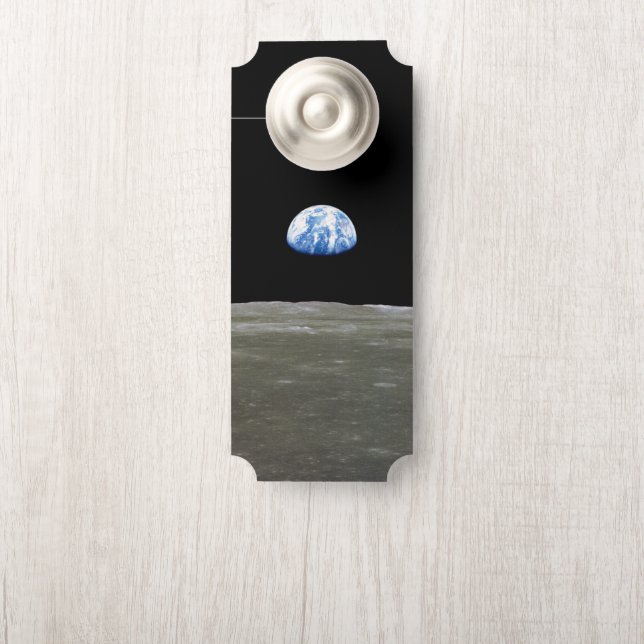 Aviso De Porta Terra da Lua no Espaço Sideral: Earthrise (Na maçaneta)