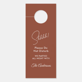 Aviso De Porta Terracotta Brown Wedding White
