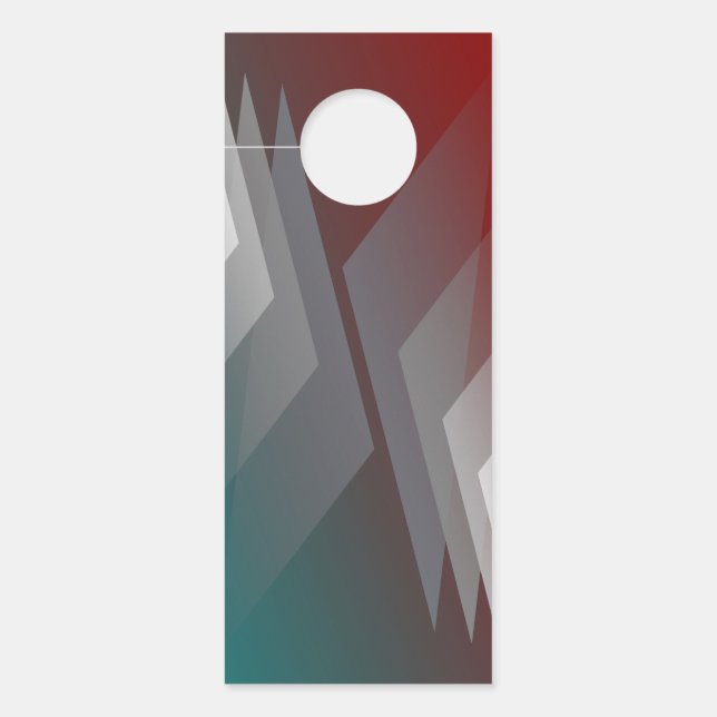 Aviso De Porta Triângulos de cinza na lágrima (Frente)