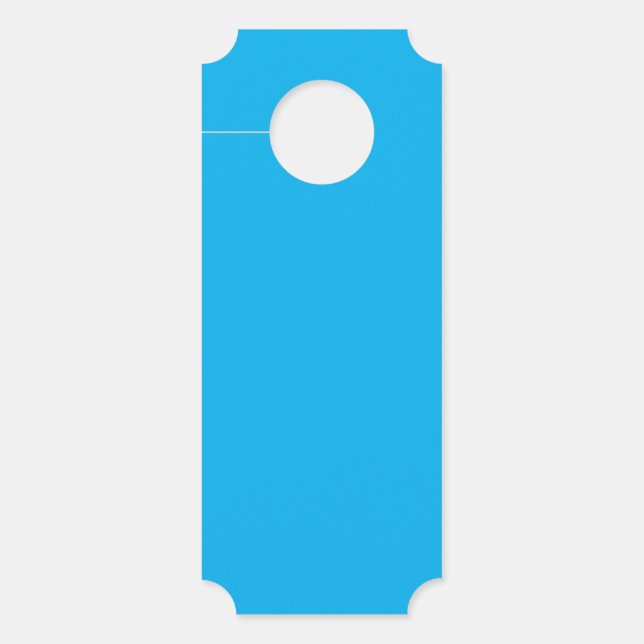 Aviso De Porta Um fundo azul celeste simples e sólido (Frente)