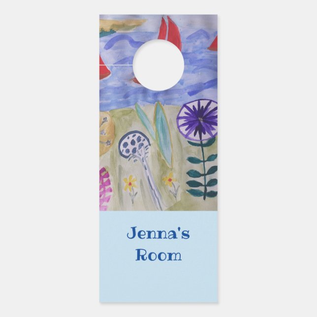 Aviso De Porta Velas Vermelhas e Flores (Frente)