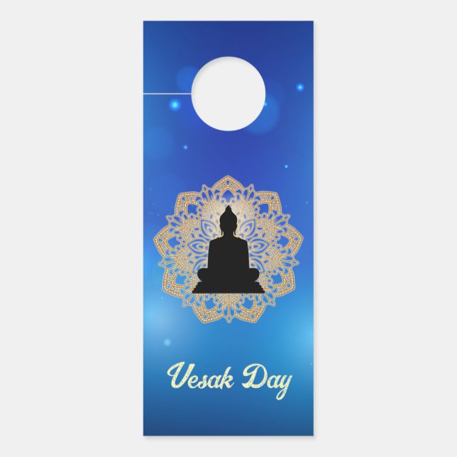 Aviso De Porta Vesak Day Buddha e Mandala Vaisakha Purnima (Frente)
