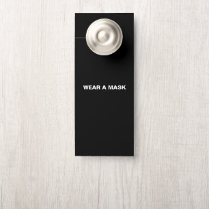 Aviso De Porta Vista uma máscara, não perturbe o minimalista br
