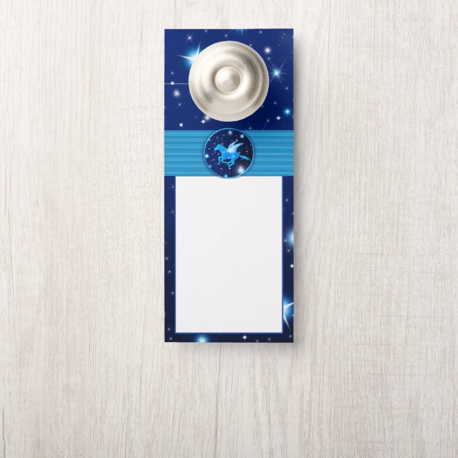 Aviso De Porta Voando Pegasus (Na maçaneta)