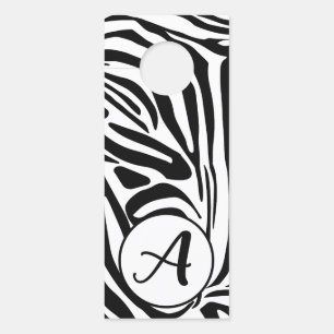 Aviso De Porta Zebra Pattern