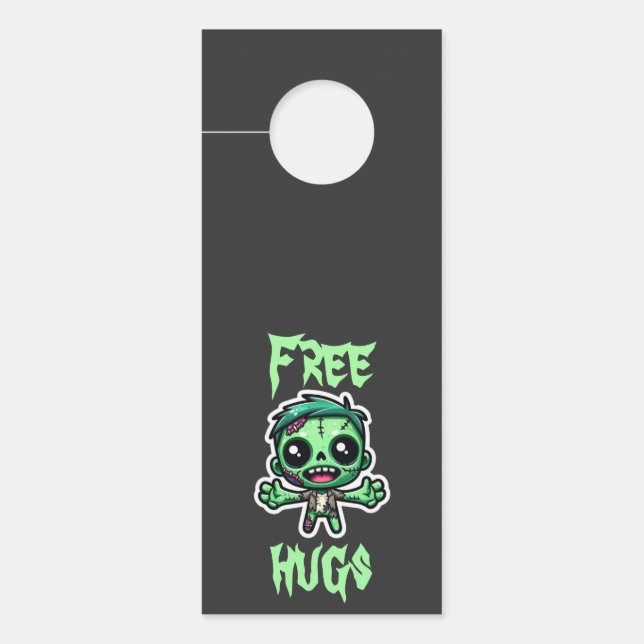Aviso De Porta Zombie engraçado (Frente)