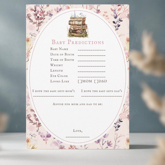 Aviso de previsão do cartão de chá de fraldas de f (Criador carregado)