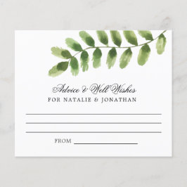 aviso de recepção de casamento verde de folha de a