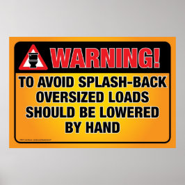 AVISO - Evite o Poster de Banheira Splash-Back