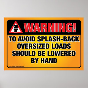 AVISO - Evite o Poster de Banheira Splash-Back