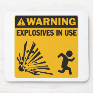 Aviso! Explosivos no uso Mousepad