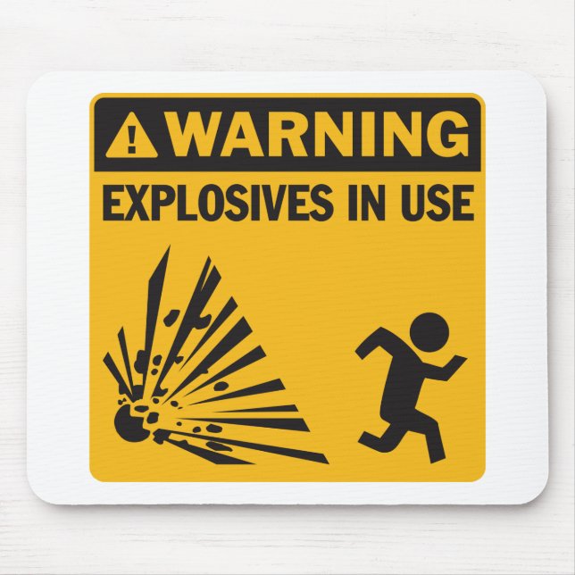 Aviso! Explosivos no uso Mousepad (Frente)