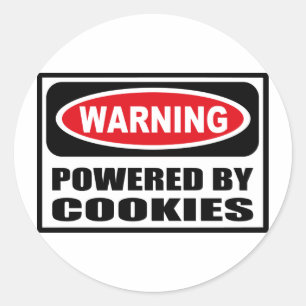 Aviso ligado pelo adesivo COOKIES