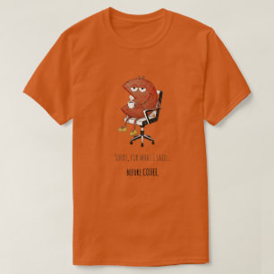 Aviso Oficial Pré-Café Camiseta Divertida Humor
