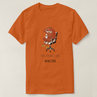 Aviso Oficial Pré-Café Camiseta Divertida Humor