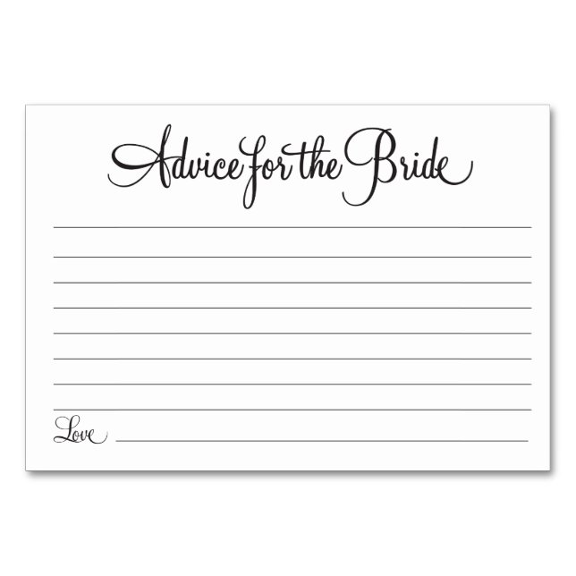 Aviso para o Cartão Bride 2 (Frente)