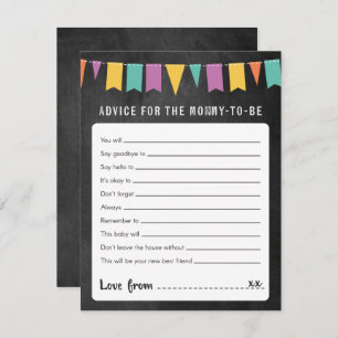 Aviso para o Cartão de Jogo de Chá de fraldas a Se