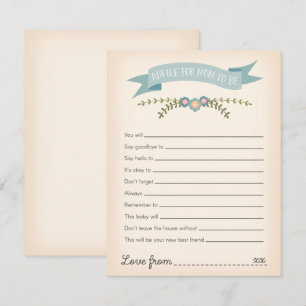 Aviso para o Cartão de Jogo para mamães a Serem Ch