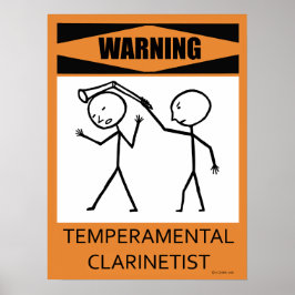 Aviso Poster de Clarinetista temperamental