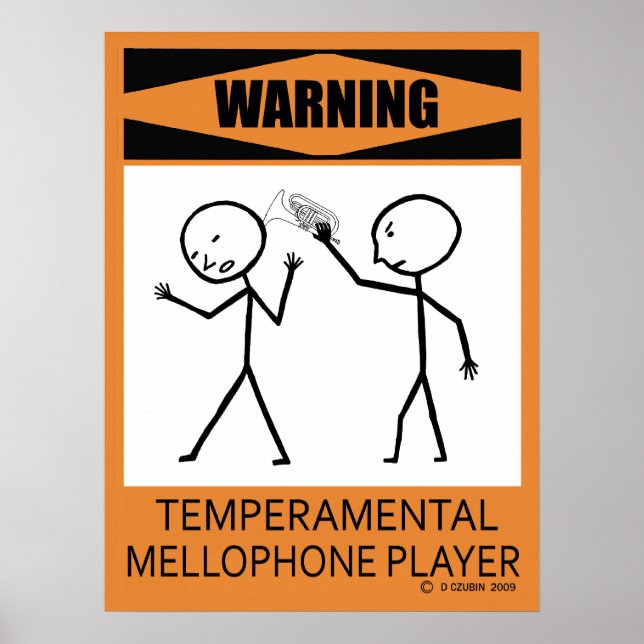 Aviso Poster do Leitor Mellofone Temperado (Frente)