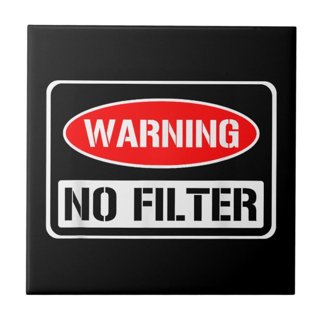 Aviso Sem Filtro Engraçado Engraçado Perigo De Arm (Frente)
