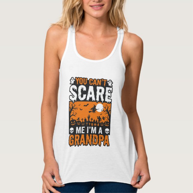 Avô Assustador Camisa Vintage Halloween Design_1 (Frente)