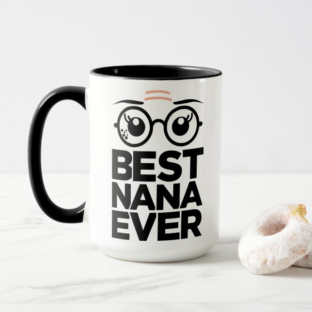 Avó bonito dos Eyeglasses - a melhor caneca de (Com Donut)