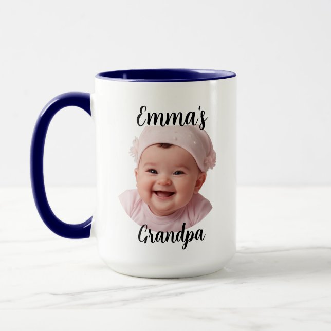 Avô Caneca Personalizada com Rosto de Bebê - Prese (Esquerda)