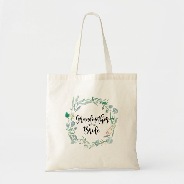 Avó Da Bolsa De Casamento Da Noiva Greenery (Frente)