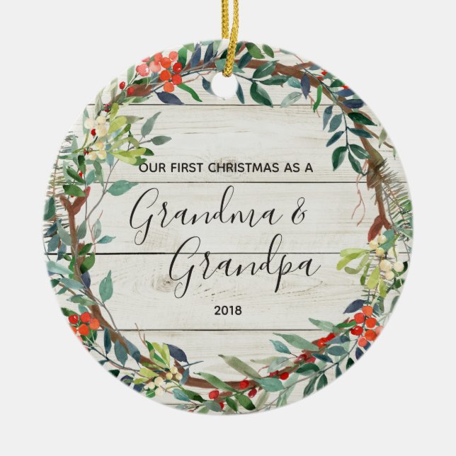 Avó do inverno & enfeites de natal do vovô øs (Frente)