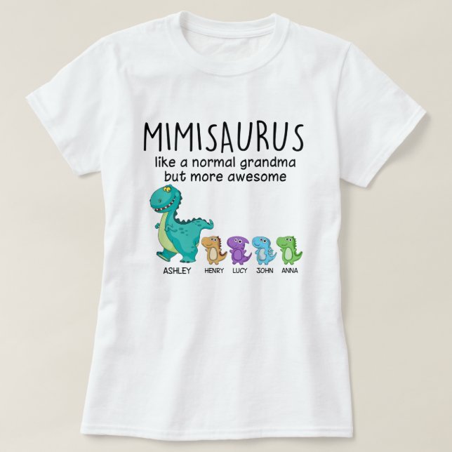 Avô E Crianças Camisa Personalizada (Frente do Design)