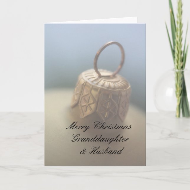 Avó e Marido Feliz Cartão de Natal (Frente)