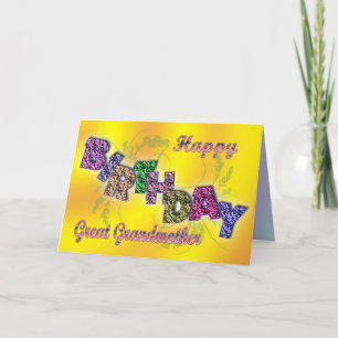 Avó excelente de cartão de aniversário com text