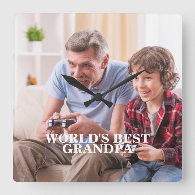 Avô Fotográfico / Relógio de parede de qualquer pe (Frente)