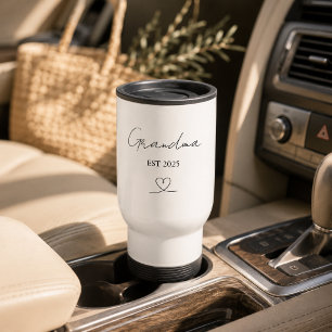 Avó Minimalista Ano EST Caneca de Viagem Persona