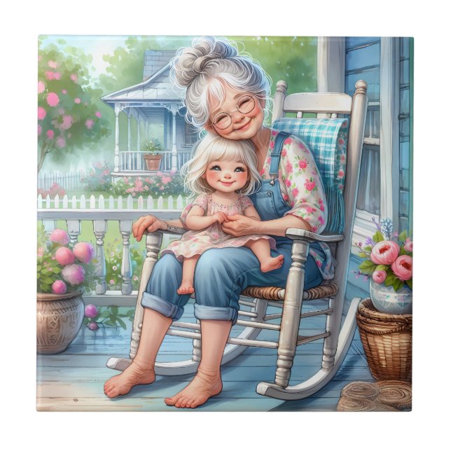 Avó Netos Abraço no Alpendre (Frente)