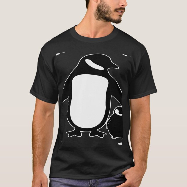 Avó Penguin - Engraçada Camisa de Dia de as mães D (Frente)