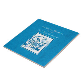 Avô Primeiro Comunhão Azul, Trigo, Uvas