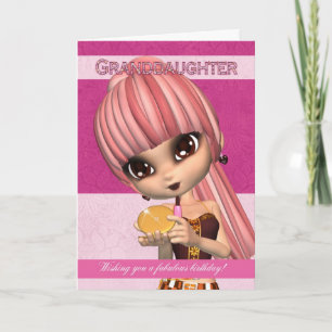 Avô Trendy Birthday Girl - Cartão de Saudação