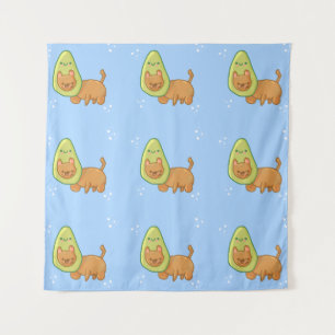 Avocado Cat Tapeçaria