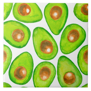 Avocado fatias aquarela
